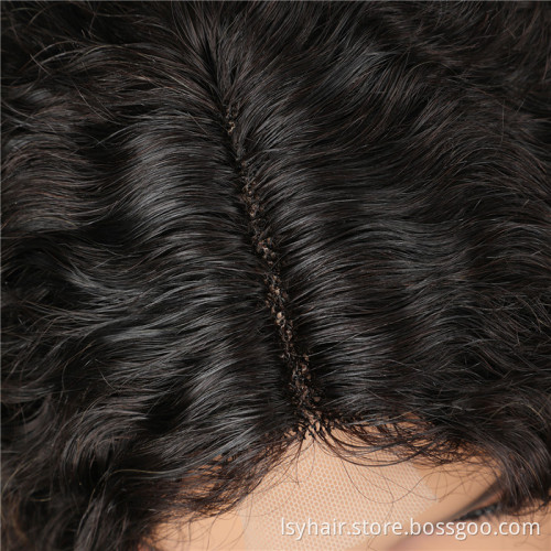4X1 T Part Jerry Curl  Hd Lace Front Human Wigs For Women 10A Grade Brazilian Virgin Hair Pre Plucked with Baby Hair 14 In